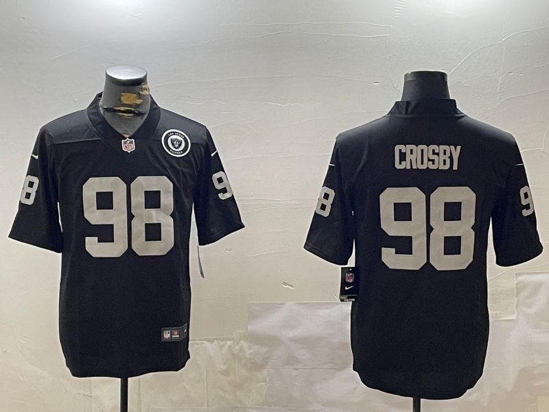 Men Oakland Raiders #98 Crosby Black Second generation 2024 Nike Limited NFL Jersey style 2->tampa bay buccaneers->NFL Jersey